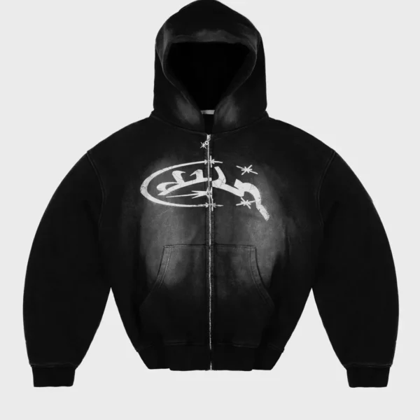 Divin By Divin Black Sunfade Zip Hoodie 1.webp