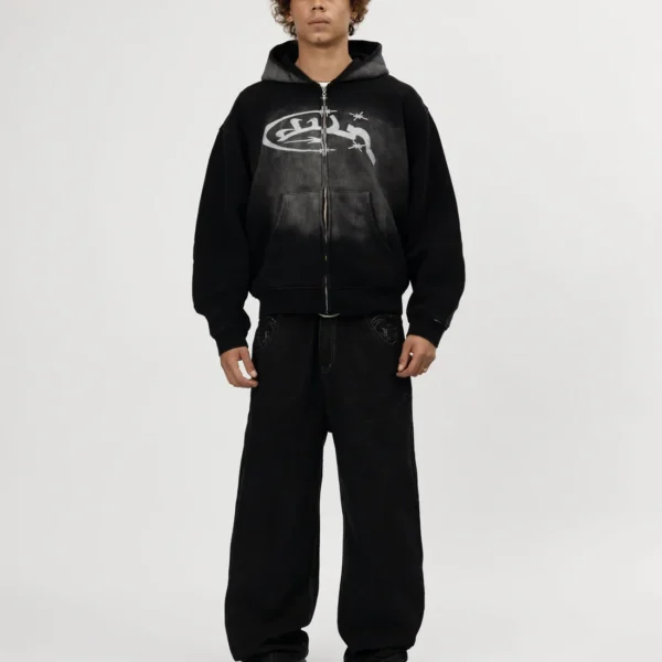 Divin By Divin Black Sunfade Zip Hoodie 6.webp