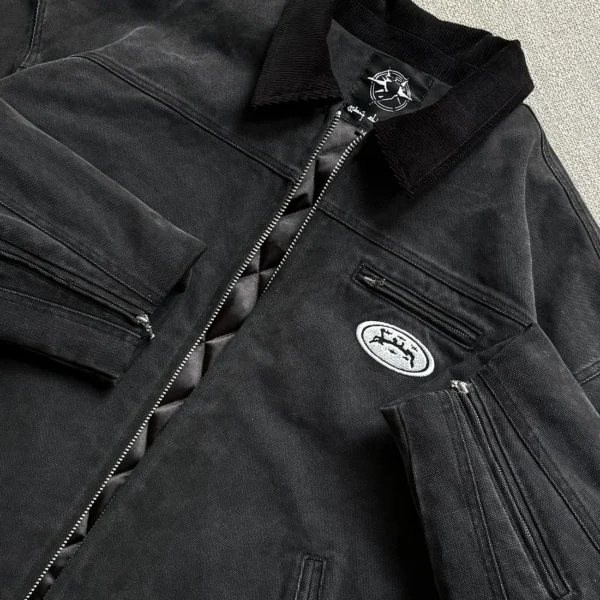 Divin by Divin Black Canvas Work Jacket 2.webp